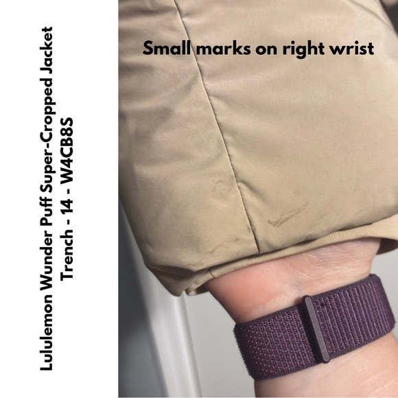 Lululemon Wunder Puff Super-Cropped Jacket
Trench - 14 - W4CB8S - Picture 8 of 16